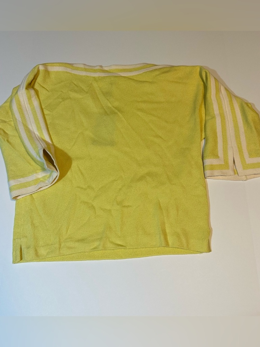 St. John Santana Knit Boatneck Top Sweater In Citrus